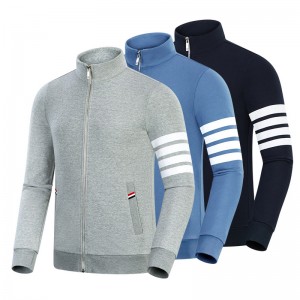 Primavera e autunno Nuovo Cotton Cotton Fashion Casual Stand Colar Men \\\\ \'Women \\\\\' S Coat a maniche lunghe con cerniera